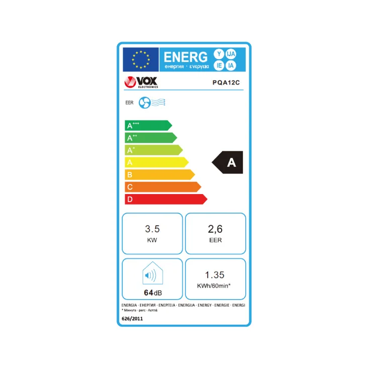 Pokretna klima VOX PQA12C slika 2