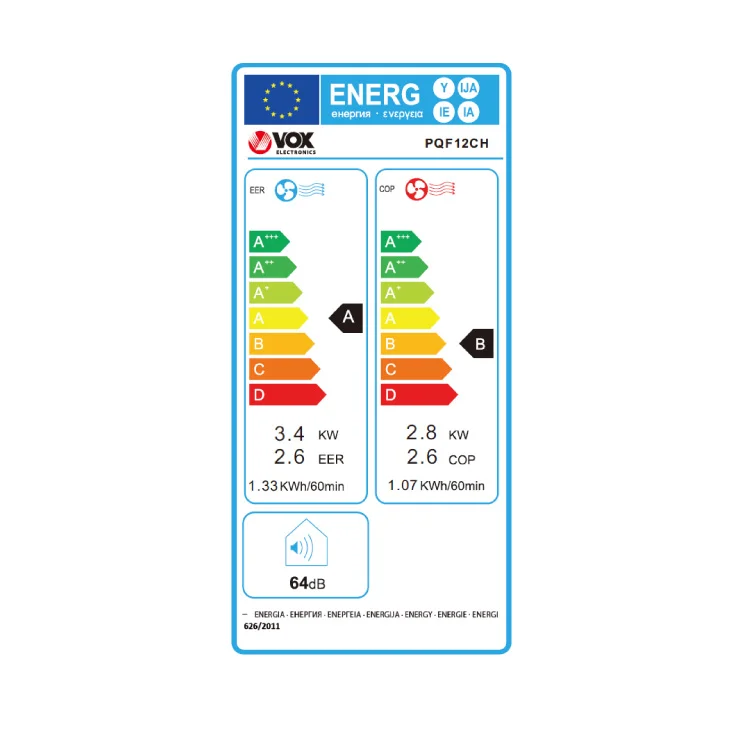 Pokretna klima VOX PQF12CH slika 3