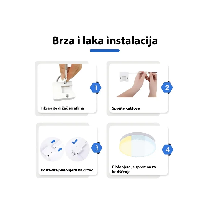 LED plafonjera 24W promenljiva boja svetla slika 4
