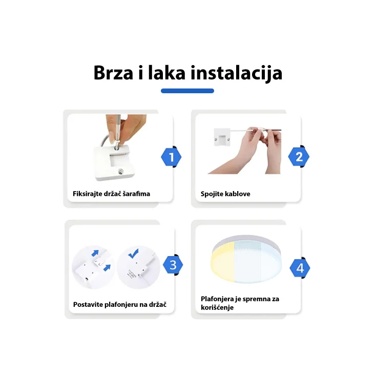 LED plafonjera 36W promenljiva boja svetla slika 4