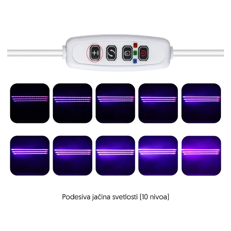 Trostruka lampa za biljke 13W slika 3