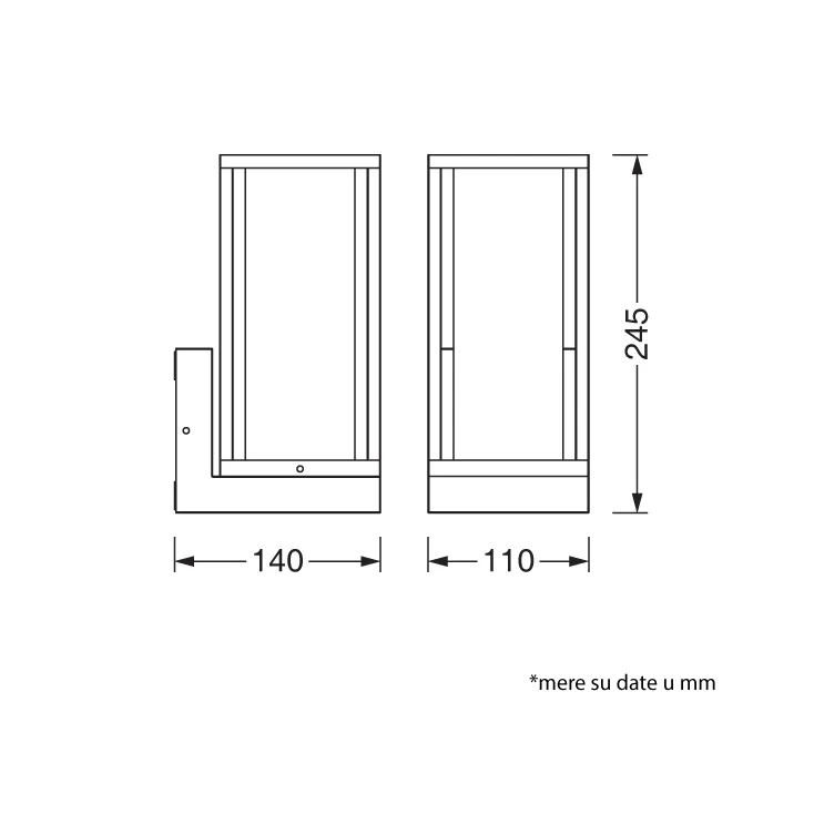 LEDVANCE zidna lampa 1xE27 slika 4