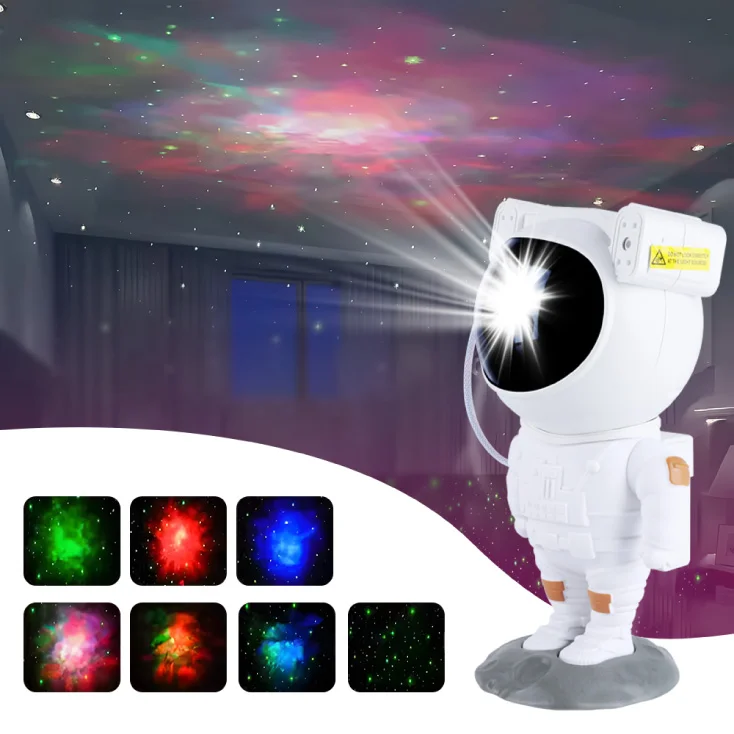 Astronaut zvezdano nebo sa nebula projektorom slika 1