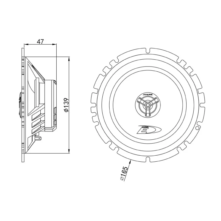 Auto zvučnici 165mm 2x40W slika 3