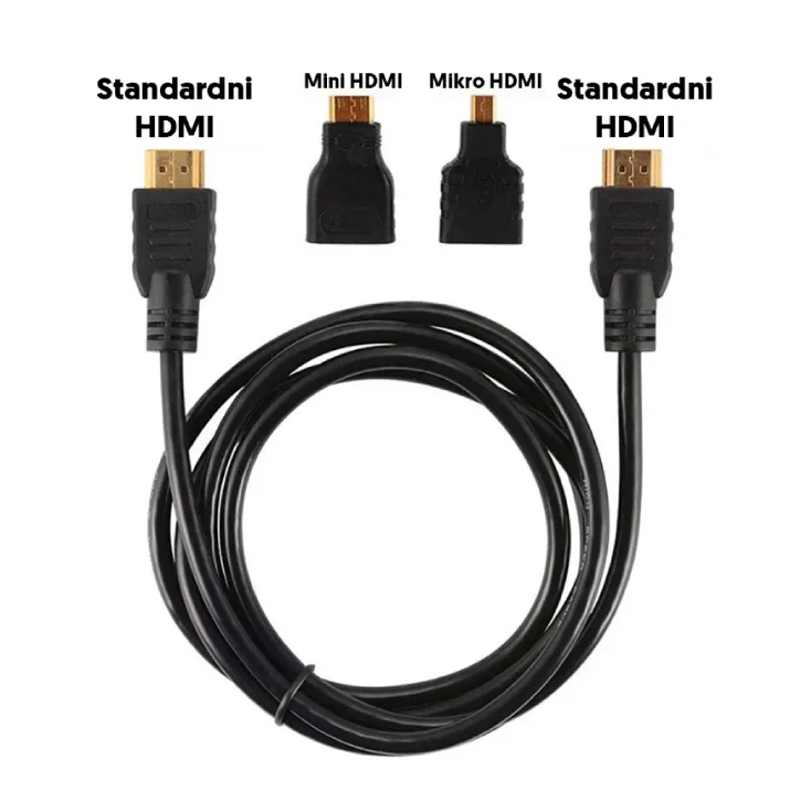 HDMI kabel V1.4 1.5m sa adapterima slika 2